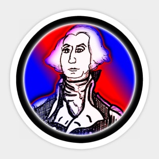 Patriotic George Washington Sticker